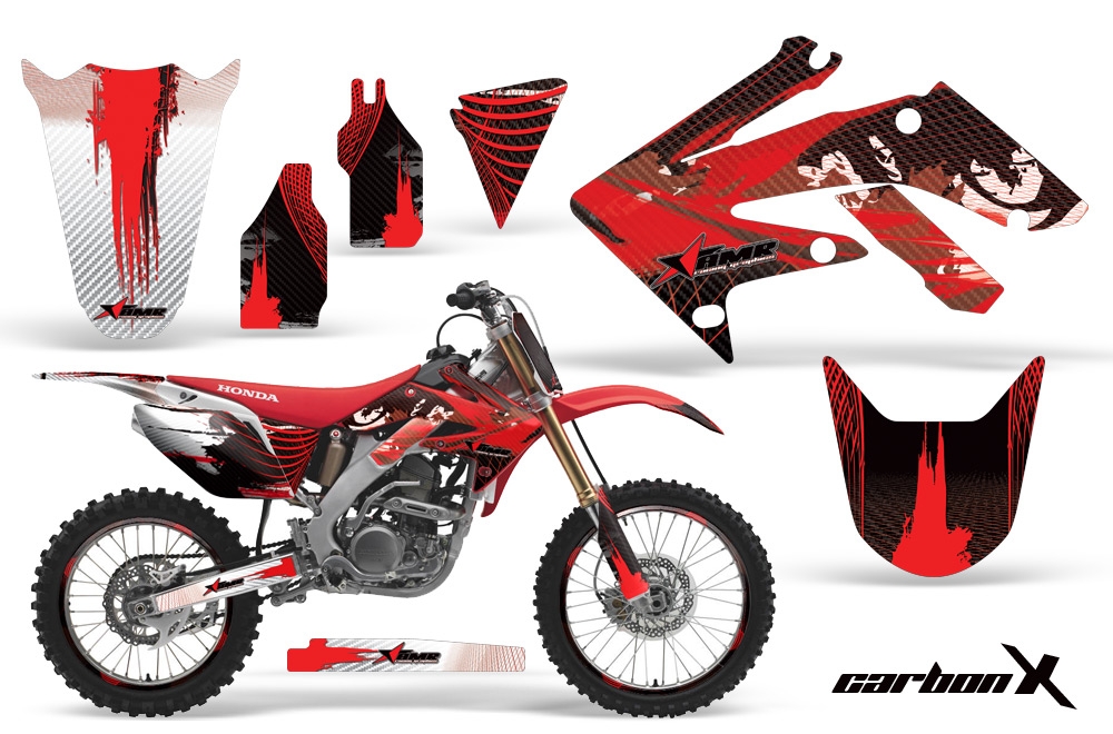 Honda CRF250R 04-09 Graphics Kit CarbonXRed NPs